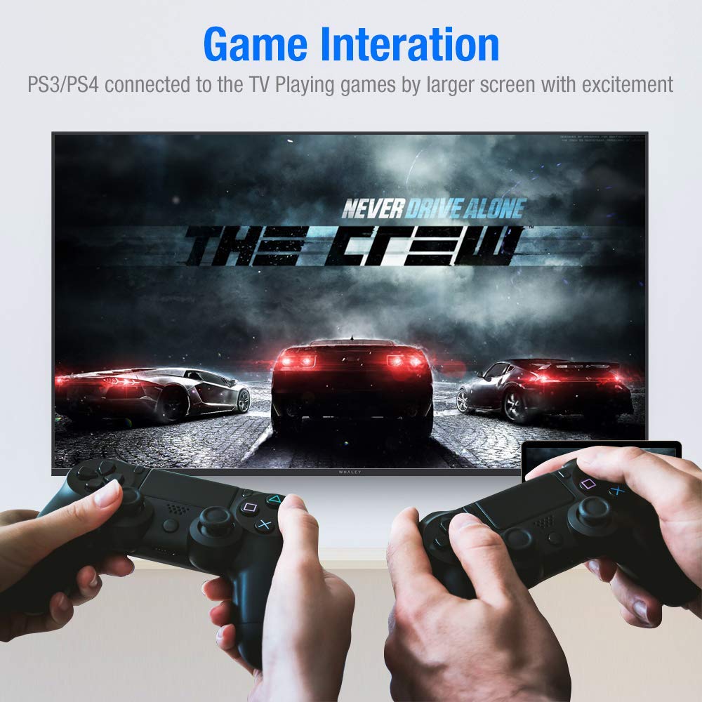 Highwings High-Speed 25 FT HDMI Cable, 18Gbps 2.0 Braided HDMI Cord, 4K HDR, HDR10, HDCP 2.2, ARC, Compatible with Roku TV/HDTV/PS5/Blu-ray