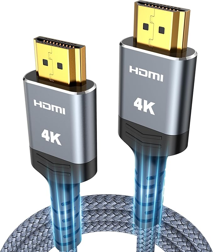 HDMI Cable 6.6 ft, Highwings 4K HDMI 2.0 Cord with High-Speed No Flickering, Nylon Braided & Gold-Plated Connectors, HDR, Ethernet, ARC, 3D, HDCP 2.2, Compatible with 4K TVs, Monitor, Streaming Device